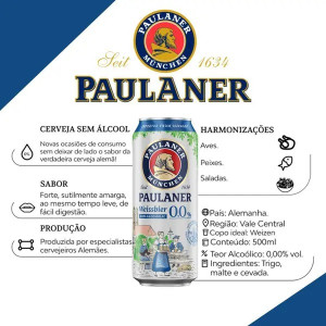 CERV ALE PAULANER LT 500ML WEISSBIER 0%