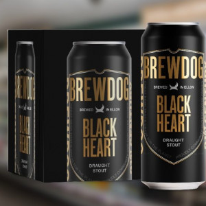 KIT 4 UN CERVEJA BREWDOG BLACK HEART LT 440 ML