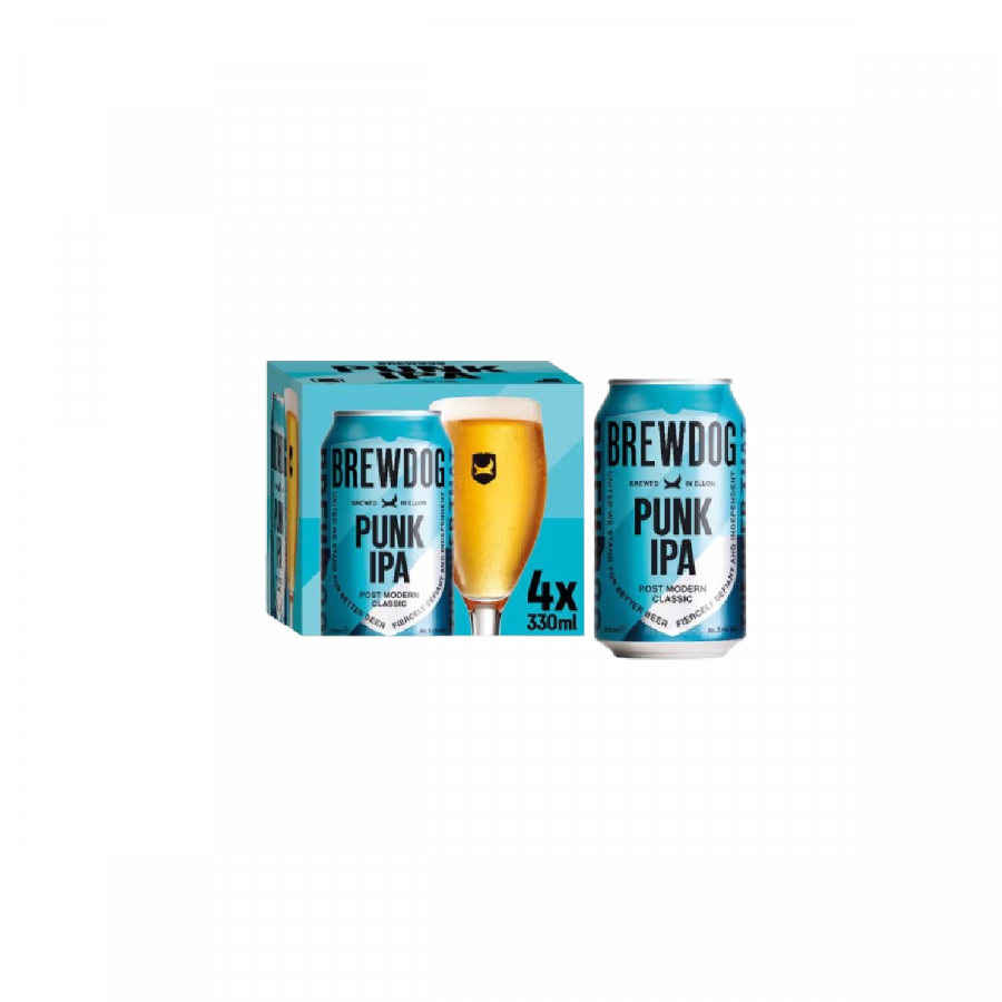 KIT 4UN CERVEJA BREWDOG PUNK IPA 5,4%  LT 330ML
